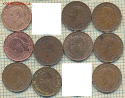 Великобритания фартинги 1937-52 гг., фикс 20 руб - фартинги фикс 1