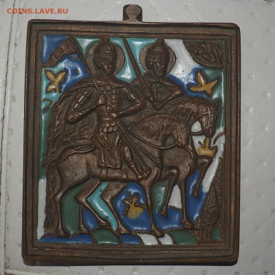 Икона. Двое святых всадника, опознания. Литая икона - IMG_20190219_162009