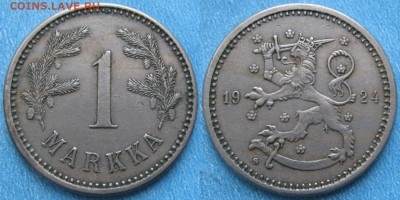 Финляндия 1 марка 1924 до 25-02-19 в 22:00 - Финляндия 1 марка 1924    180-ак21-4110