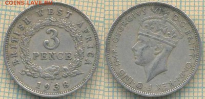Британская Западная Африка 3 пенса 1938 г., до 25.02.2019 г. - Брит Зап Африка 3 пенса 1938  5282