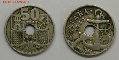 50 сентимо Испания 1949 - 50 сентимо