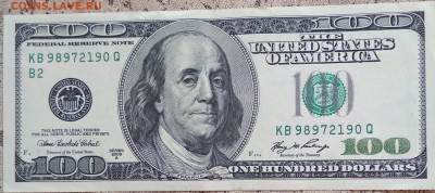 100 долларов США 2006 А- замещенка - 100дол