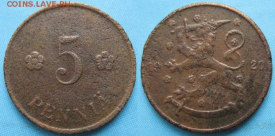 Финляндия 5 пенни 1920 до 27-02-19 в 22:0 - Финляндия 5 пенни 1920    5048