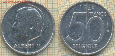 Бельгия 50 франков 1998 г., до 27.02.2019 г. 22.00 по Москве - Бельгия 50 франков 1998  5276