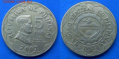Филиппины - 5 писо 2002 года до 26.02 - Филиппины 5 писо 2002