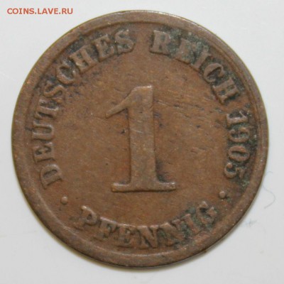 С РУБ.КАЙЗЕРРЕЙХ 1 пфенниг 1905г."А" до 27.02 в 22-00 - IMG_5932.JPG