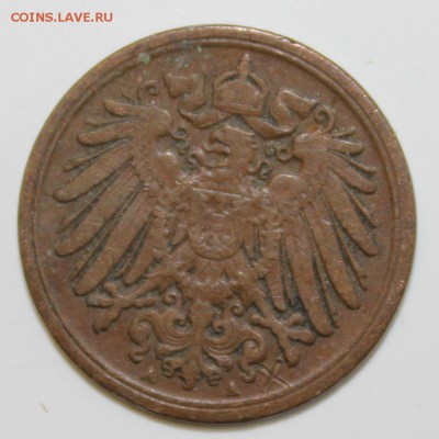С РУБ.КАЙЗЕРРЕЙХ 1 пфенниг 1908г."А" до 27.02 в 22-00 - IMG_5935.JPG