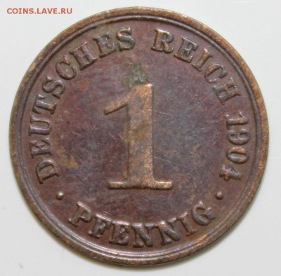 С РУБ.КАЙЗЕРРЕЙХ 1 пфенниг 1904г."А" до 27.02 в 22-00 - IMG_5950.JPG