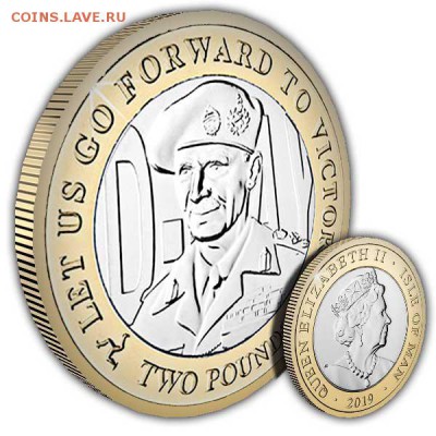 Биметаллические монеты Мира_новинки - Isle-of-Man-2019-D-Day-General-Bernard-Montgomery-Coin-1