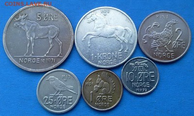 Фауна Норвегии (6 монет) до 26.02 - фауна нор 001