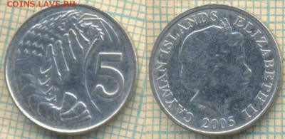 Каймановы острова 5 центов 2005 г., до 27.02.2019 г. 22.00 п - Кайманы 5 центов 2005  5223