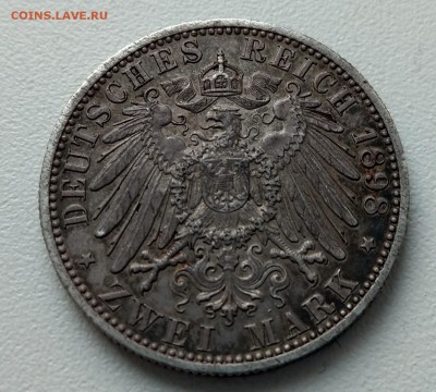 Вюртемберг 2 марки 1898 (тираж 144000) до 22-00 26.02 - IMAG0276_2
