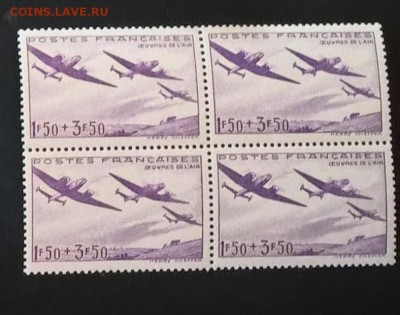 Франция 1944 авиа 1м** кварт - 134