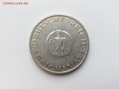 5 марок. 1929 г. Лессинг. Серебро. - C0FAD5B7-0906-445F-97C0-C8BAE9DF97C0