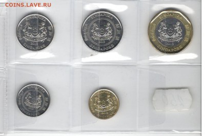 Набор монет Сингапура. 1$, 50, 20, 10, 5 центов 2013 - Сингапур 2