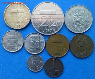 Нидерланды - подборка из 9 монет до 3.03 - сборки 003