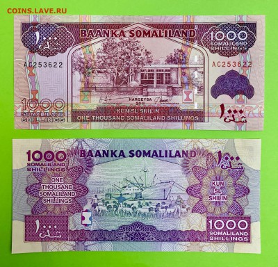 1000 шиллингов Сомалиленд UNC пресс - 54247930-57E9-4054-AEC0-E52E568E5A46