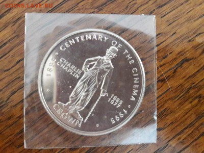 Крона Шайба Гибралтар 1 крона 1996 столетие кино Чарли Чапли - krona_shajba_gibraltar_1_krona_1996_stoletie_kino_charli_chaplin_vek_kino_unc