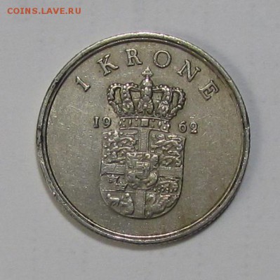1 крона Дания 1962г. до 04-03-19 - 1-62