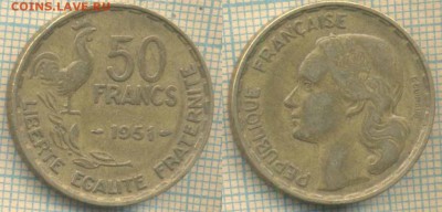 Франция 50 франков 1951 г., до 04.03.2019 г. 22.00 по Москв - Франция 50 франков 1951  5361