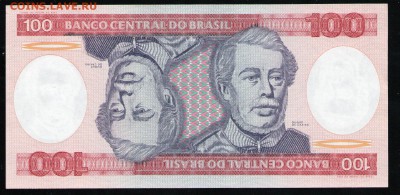 БРАЗИЛИЯ 100 КРУЗЕЙРО 1981-84 UNC - 9 001