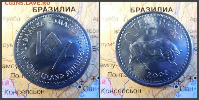 Сомалиленд 10 шиллингов, 2006 Знаки зодиака - Телец - 13