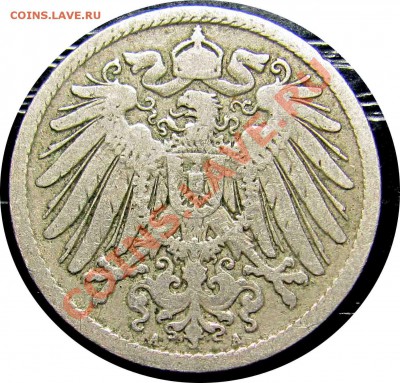 A54 Германия 10 пфеннигов 1893А до 17.06 в 22°° - A54 10 1893A_1