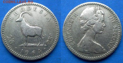 Родезия - 2½ шиллинга 1964 года до 5.03 - Родезия 2.5 шиллинга 1964