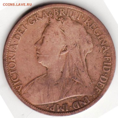 Великобритания 1 пенни 1900 г. до 24.00 06.03.19 г - 018