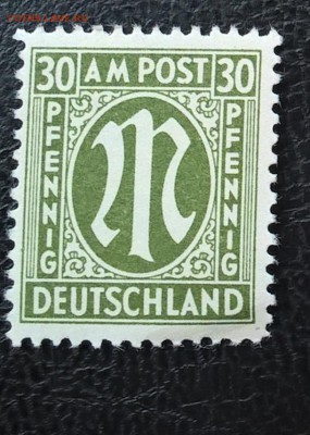 Германия 1945 Британо-Американская зона 1м 30пф** - 195
