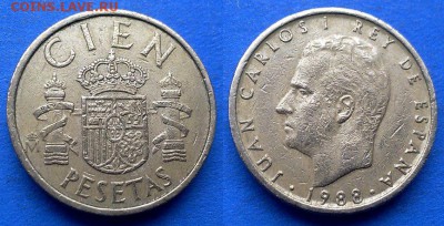 Испания - 100 песет 1988 года до 7.03 - Испания 100 песет 1988
