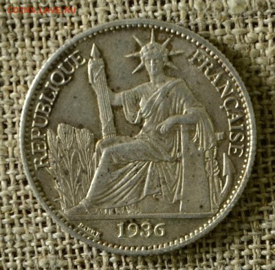 50 сантимов 1936 Фр. Индокитай Ag до 06.03 в 21-00 мск - 50сантимов1