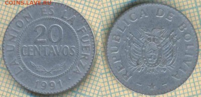Боливия 20 сентаво 1991 г. , до 06.03.2019 г. 22.00 по Москв - Боливия 20 сентаво 1991  5421