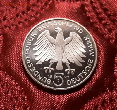 ФРГ. 5 марок 1977 г. Гаусс. До 05.03.19. - 20190228_212814