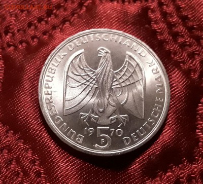 ФРГ. 5 марок 1970 г. Бетховен. До 05.03.19. - 20190228_212954