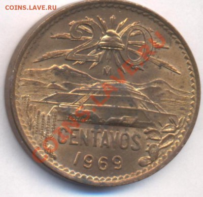 Мексика 20 центавос 1969 г.До 13.06.11 г. 20-00 МСК. - Мексика