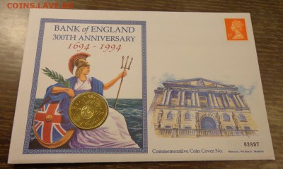 АНГЛИЯ - 2ф. 300 лет БАНКУ АНГЛИИ конверт до 8.03, 22.00 - Англия 30 л Банку Англии конверт_1