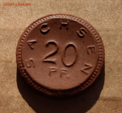 Саксония 20 пфеннигов 1921 керамика до 22-00 05.03 - IMAG0408_2