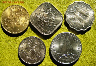 БАГАМСКИЕ острова 1966г 1,5,10, 25,50 центов  05.03 В 22-00М - Багамы 1