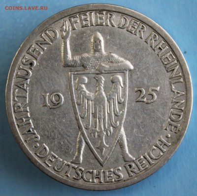 С 1 РУБ. ВЕЙМАР 3 марк 1925г. 1000 лет РЕЙЛАНДУ до 8.03 в 22 - IMG_6537.JPG
