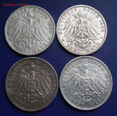 Бавария. 4 х 3 Марки 1908-10. Предпродажная. - DSCF6698.JPG