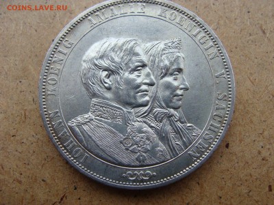 2 талера Саксония свадебный 1872 - Saxony-Albertine 2 thaler 1872 (Golden Weddning Anniversary) (1) (a1) - 161 eur