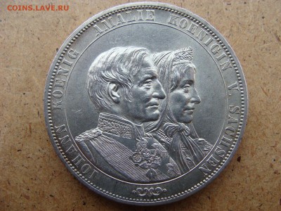 2 талера Саксония свадебный 1872 - Saxony-Albertine 2 thaler 1872 (Golden Weddning Anniversary) (1) (a2) - 161 eur
