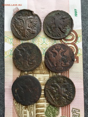 Лот деньги 1731-1757 года 6 штук. До 22:00 09.03.19 - 1734D99C-2055-4098-8F09-9D0F434BDDA4
