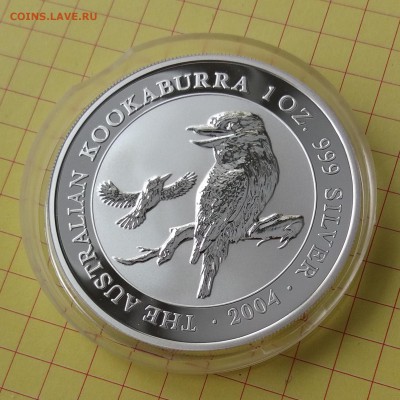 Австралия 1 доллар Кукабарра Серебро 2004 г. оценка - 20190301_135011