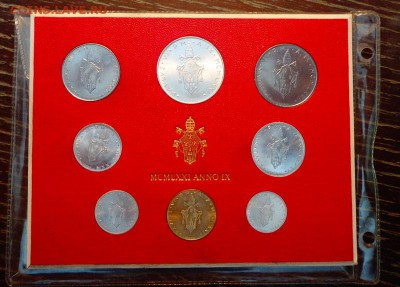 ВАТИКАН - набор 8 монет 1971 г. в блистере до 10.03, 22.00 - Ватикан набор 1971