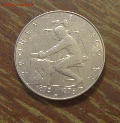 НОРВЕГИЯ - 5 кр. 100 лет чеканки кроны до 10.03, 22.00 - Норвегия 5 крон 1975 100 лет выпуску кроны_1.JPG