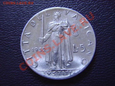 Ватикан 5 лир 1952 до 15.06 в 21.00 М - LPIC5923.JPG