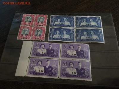 Южная Африка 1947г полная серия с надпечаткой,квартблоки - 82