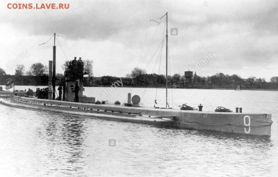 Монеты с Корабликами - sous-marin-allemand-u-9-1914-